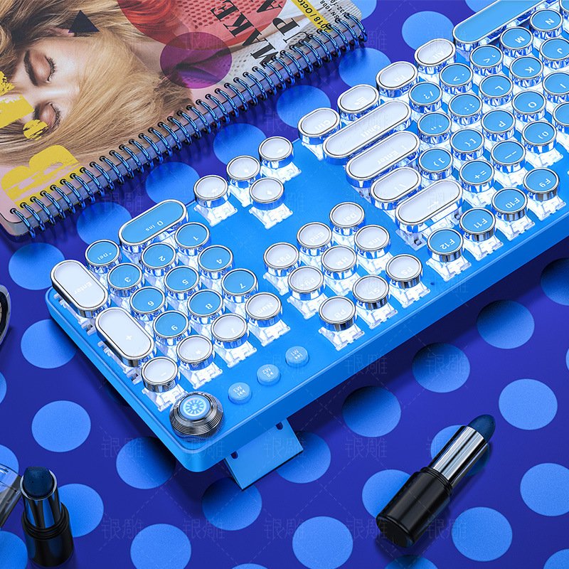 Silver carving K500 gaming wired keyboard color matching luminous mechanical feel desktop computer accessories