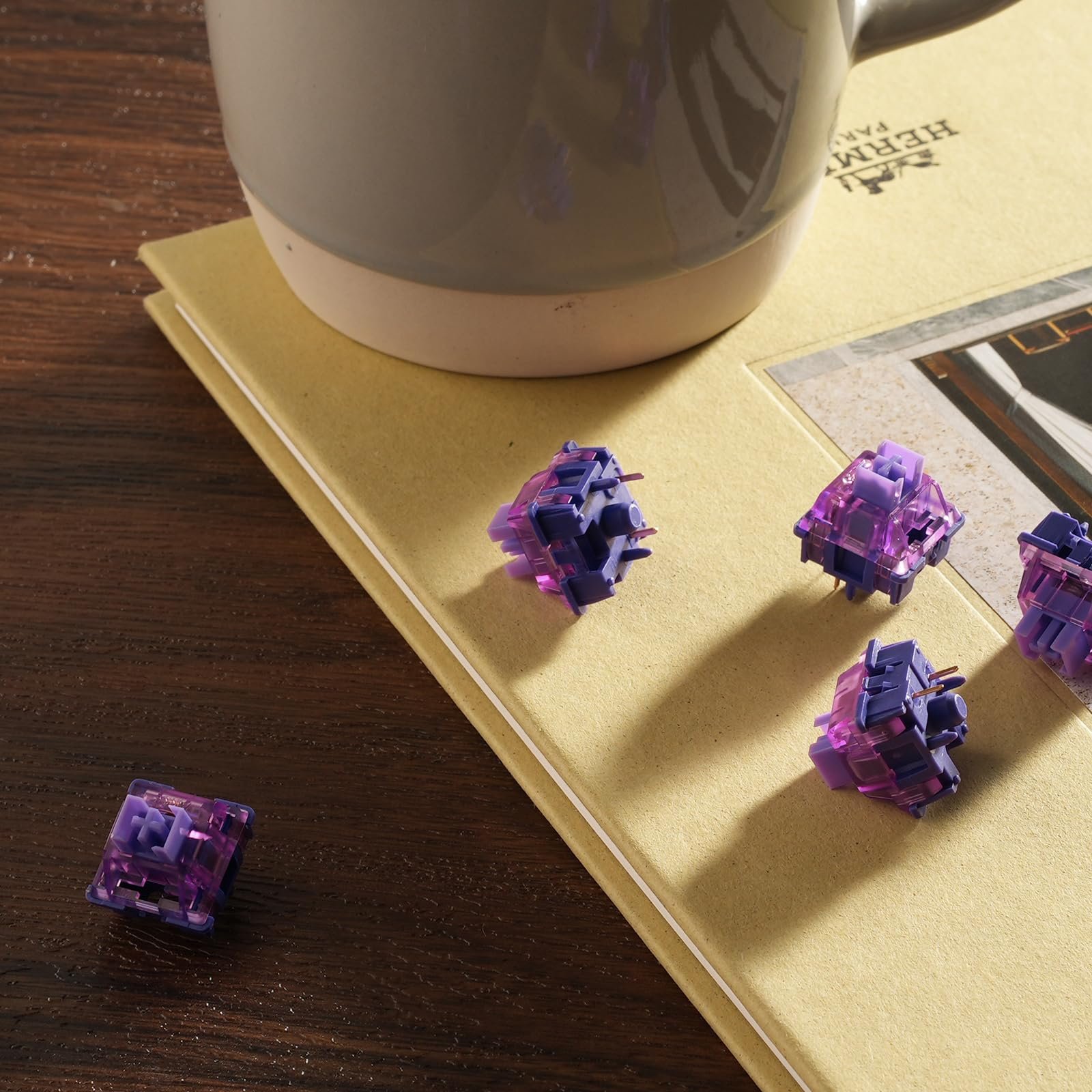 45 Pieces/Box Akko V3 Pro Lavender Purple Switches 5 Pin 45gf Tactile Switch for DIY Mechanical Keyboard Switches