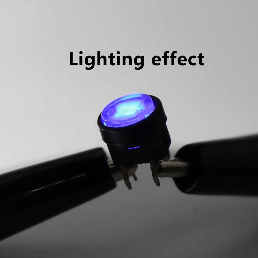 180degree SMD SMT 6*7.2/6*9/7*7/8*8/12*12 Mm Circular LED Tact Switch 6x7/6x9/7x7/8x8/12x12 Mm Illuminated Tactile Switch