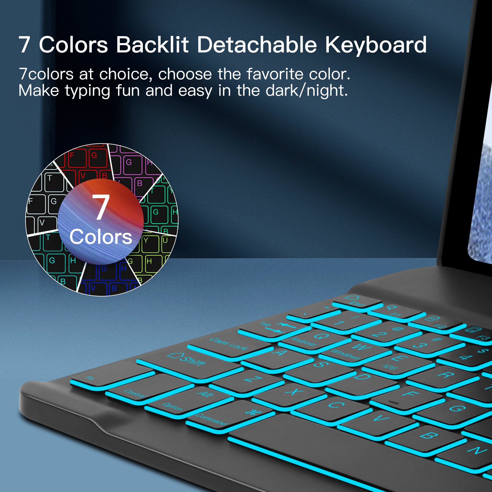 For Samsung Galaxy Tab S9 S8 S7 Plus Magic Keyboard Case For Galaxy Tab S7 S9 Fe Plus Magnetic Keyboard Cover With Backlit