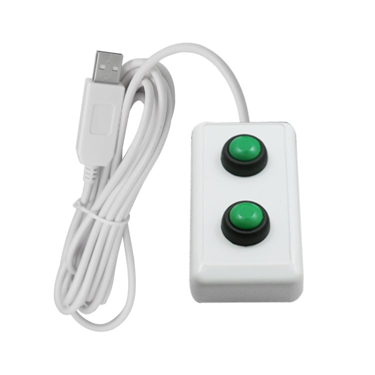 USB Two Keys Driverless Switch Arbitrarily Set Key Value Medical Equipment Image Acquisition USB Mini 2 Key Handle Keyboard
