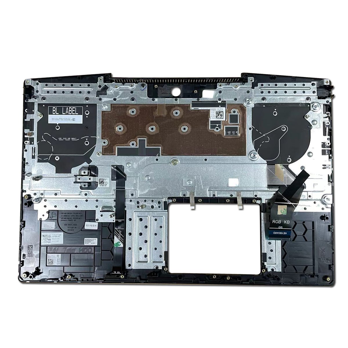 New palm rest large shell C protective cover for replacement parts of Dell Inspiron G5s laptop, with keyboard