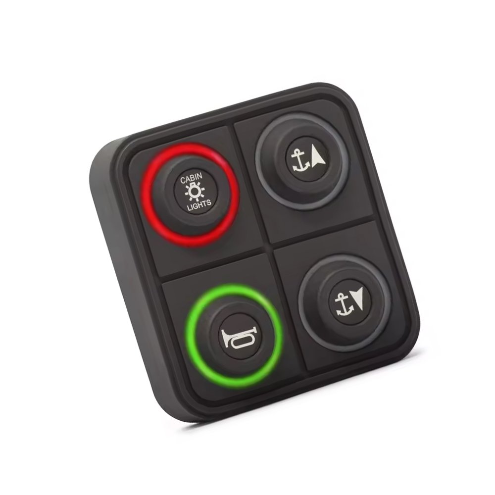 Durable 2x2 Keypad with RGB Backlight and Arrow Icons Ideal for Navigation and Control Panels