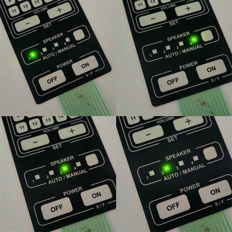 Custom High Quality 2 Tails Female Connectors with LEDs Membrane Keyboard