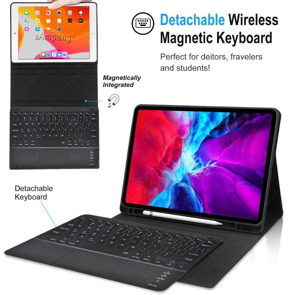 For Apple iPad 12.9 2015 2017 Case with TouchPad Korean Keyboard Cover For iPad Pro 12.9 2018 2020 3rd 4th Gen Case Keyboard
