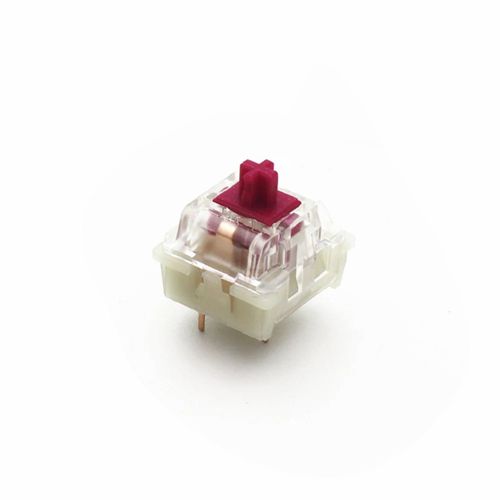 KTT Wine Red Switch Linear 3-pin 53g MX switch for mechanical keyboard Factory Lubed Switch