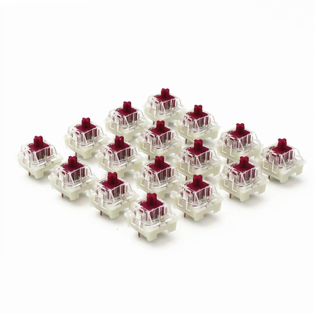 KTT Wine Red Switch Linear 3-pin 53g MX switch for mechanical keyboard Factory Lubed Switch