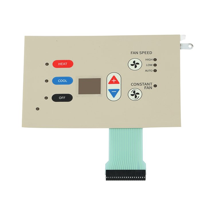 SOUSHINE 6 Buttons FPC Circuit Transparent Window IP67 EL Backlight key membrane switch el