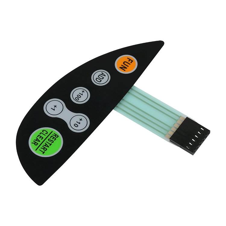 SOUSHINE 6 Buttons FPC Circuit Transparent Window IP67 EL Backlight key membrane switch el