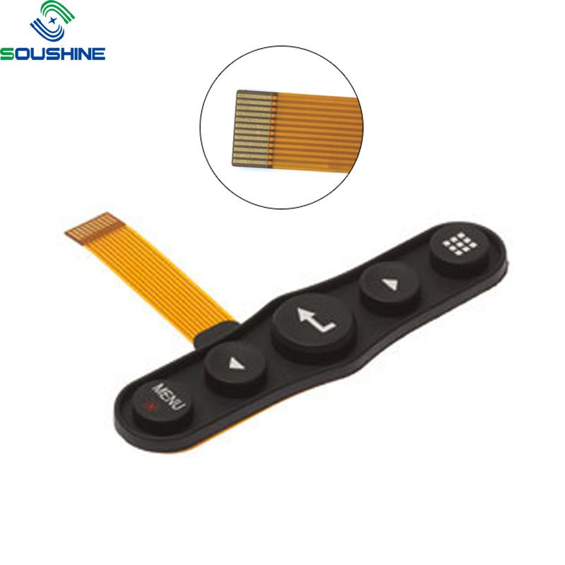SOUSHINE 6 Buttons FPC Circuit Transparent Window IP67 EL Backlight key membrane switch el