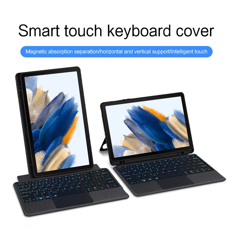 Keyboard Cover For Galaxy Tab A8 10.5 inch SM-X200 SM-X205 Tablet Magnetic BT Touchpad Colorful Backlight Magic Keyboard Cover