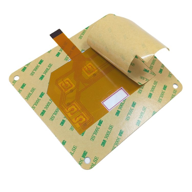 Custom design prototype waterproof LED illuminated membran keyboard flexible membrane switch keypad panel with 3M300LSE adhesive