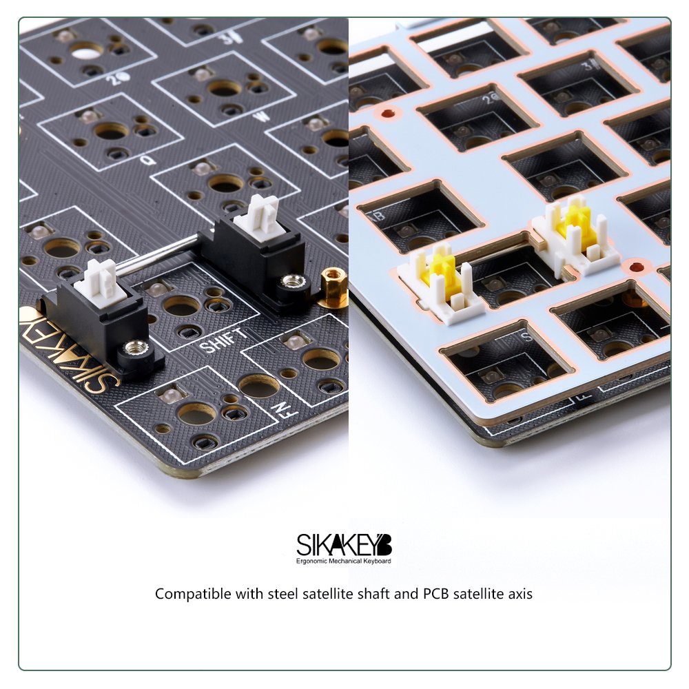 SIKAKEYB Sk6 Castle Gasket Construction Triple Mode RGB Gaming Mechanical Keyboard Kit With Multimedia Knob