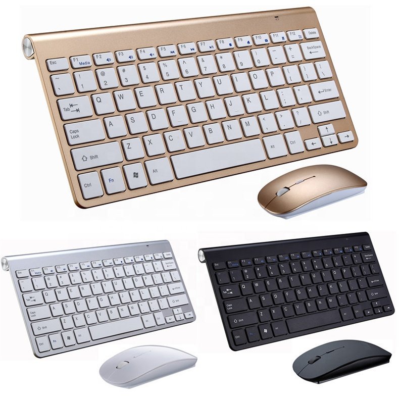 Dual mode 2.4G mini USB wireless bluetooth Computer Keyboard and Mouse Combo Set for Notebook Laptop Mac Desktop PC