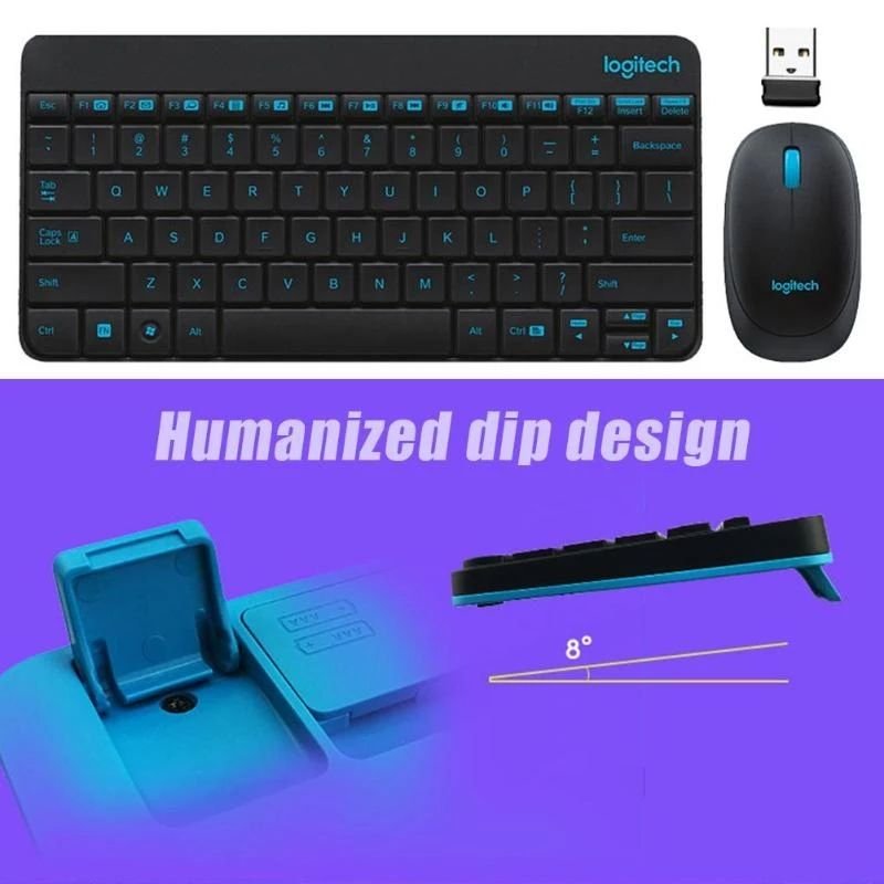 Custom Russian Logitech MK245 Ergonomic Office Pc Mobile Switches RGB Computer Laptop Tablet Wireless Gamer Keyboard Mouse