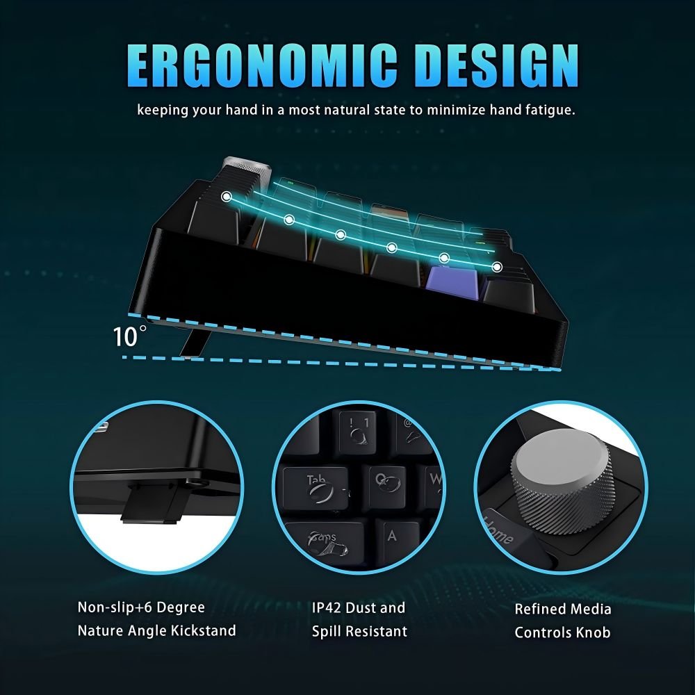 Mechanical Gaming Keyboard A75 Rapid Trigger RGB Wired USB magnetic switch 75% Layout Compact with 82 Keys