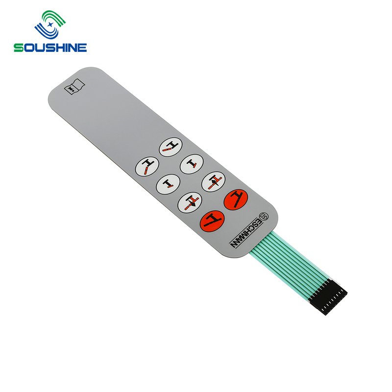 Custom PCB Tactile Membrane Switch 1-Button Keyboard with Light Low Price from Supplier Switch membrane