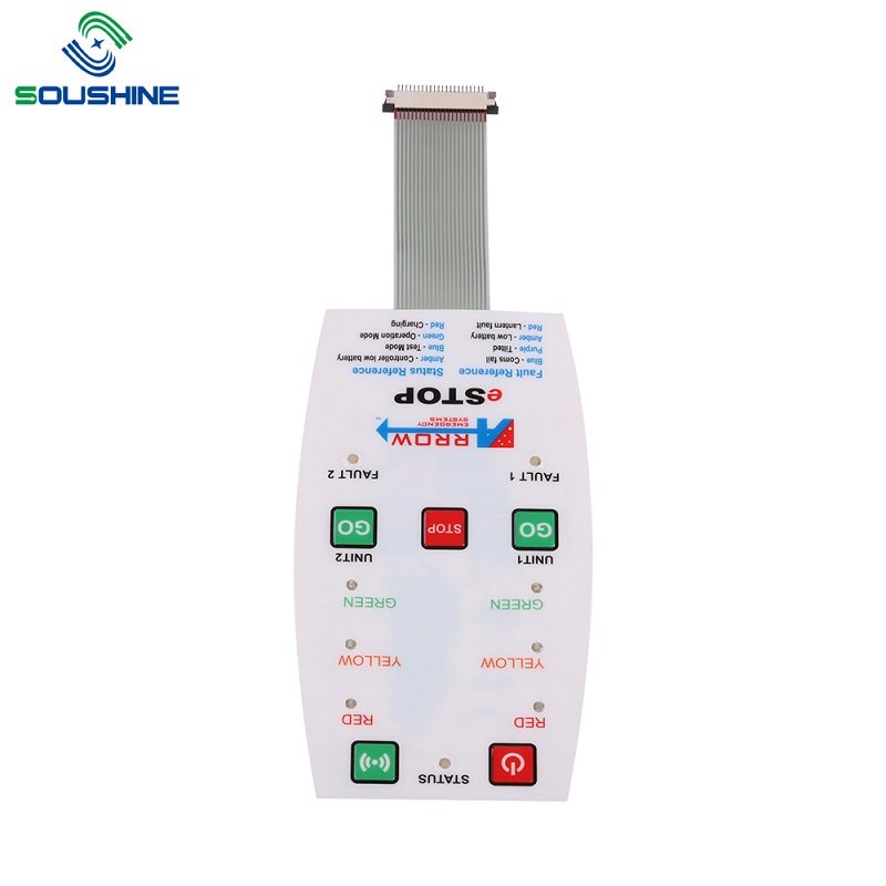 Custom PCB Tactile Membrane Switch 1-Button Keyboard with Light Low Price from Supplier Switch membrane