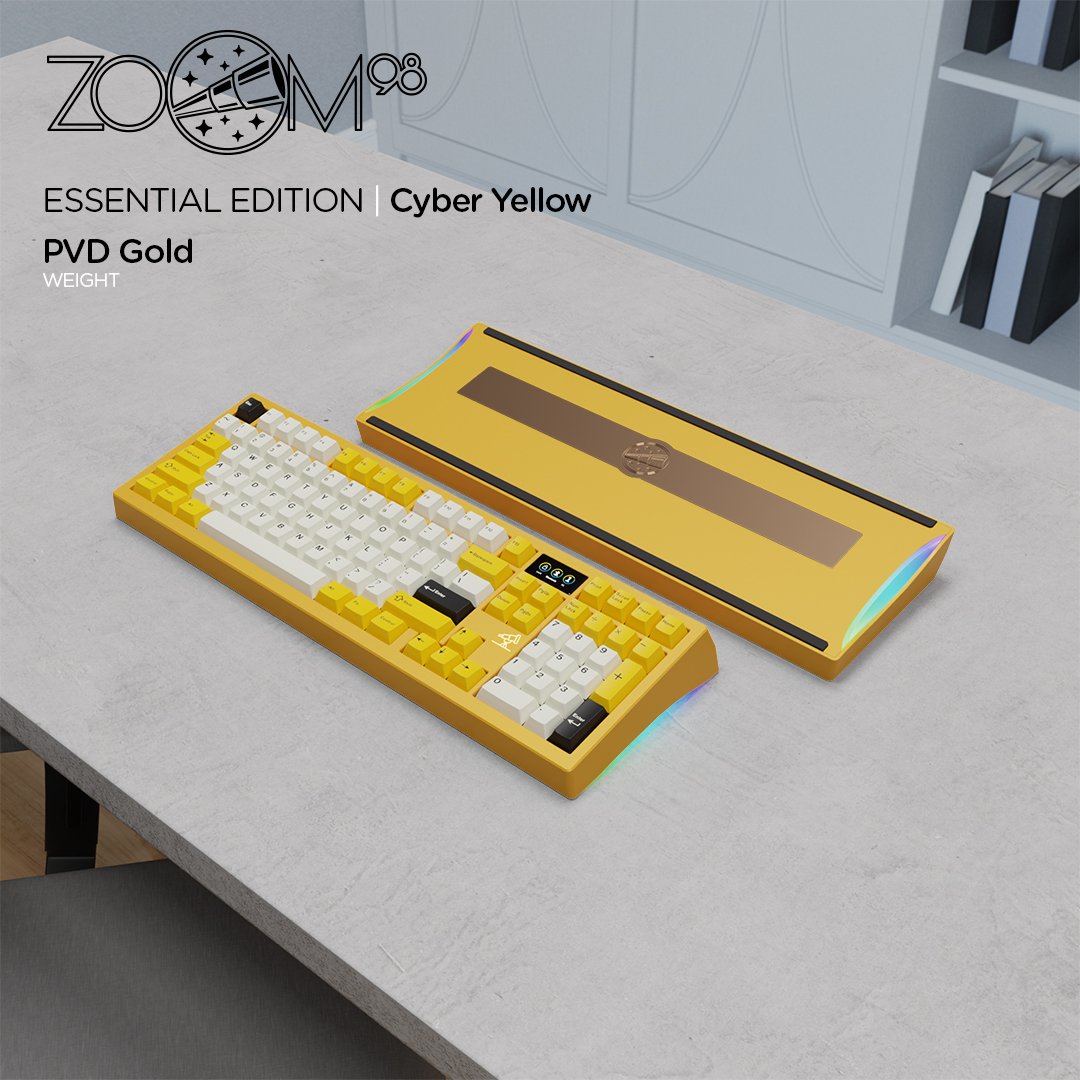 Meletrix ZOOM98 Gasket Gaming Keyboard Kit with PVD Weight High Level Mechanical Keyboard for Player