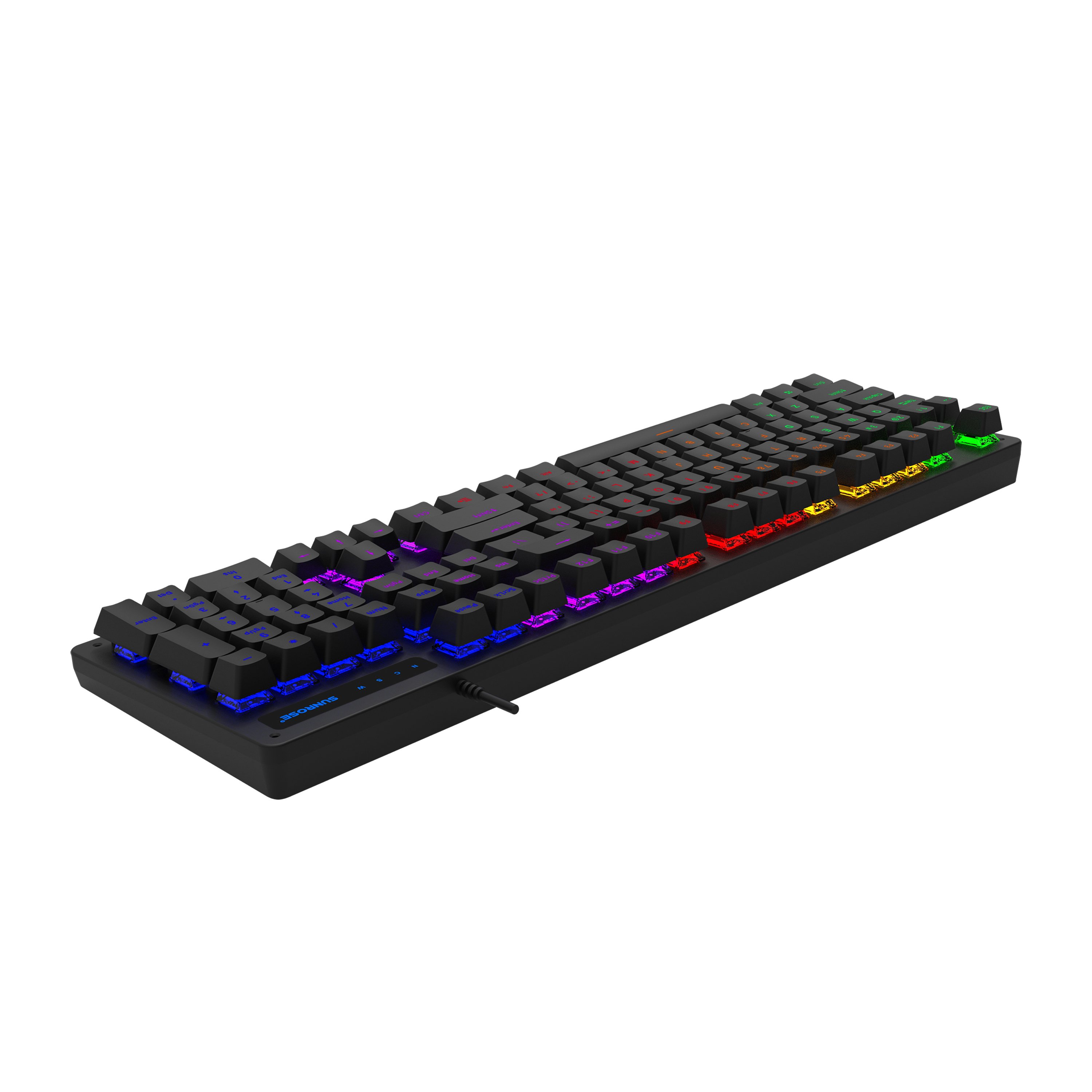 Mechanical Keyboard Blue Switches 104 Keys Gaming Keyboard LED Backlit USB Wired Keyboard for Desktop