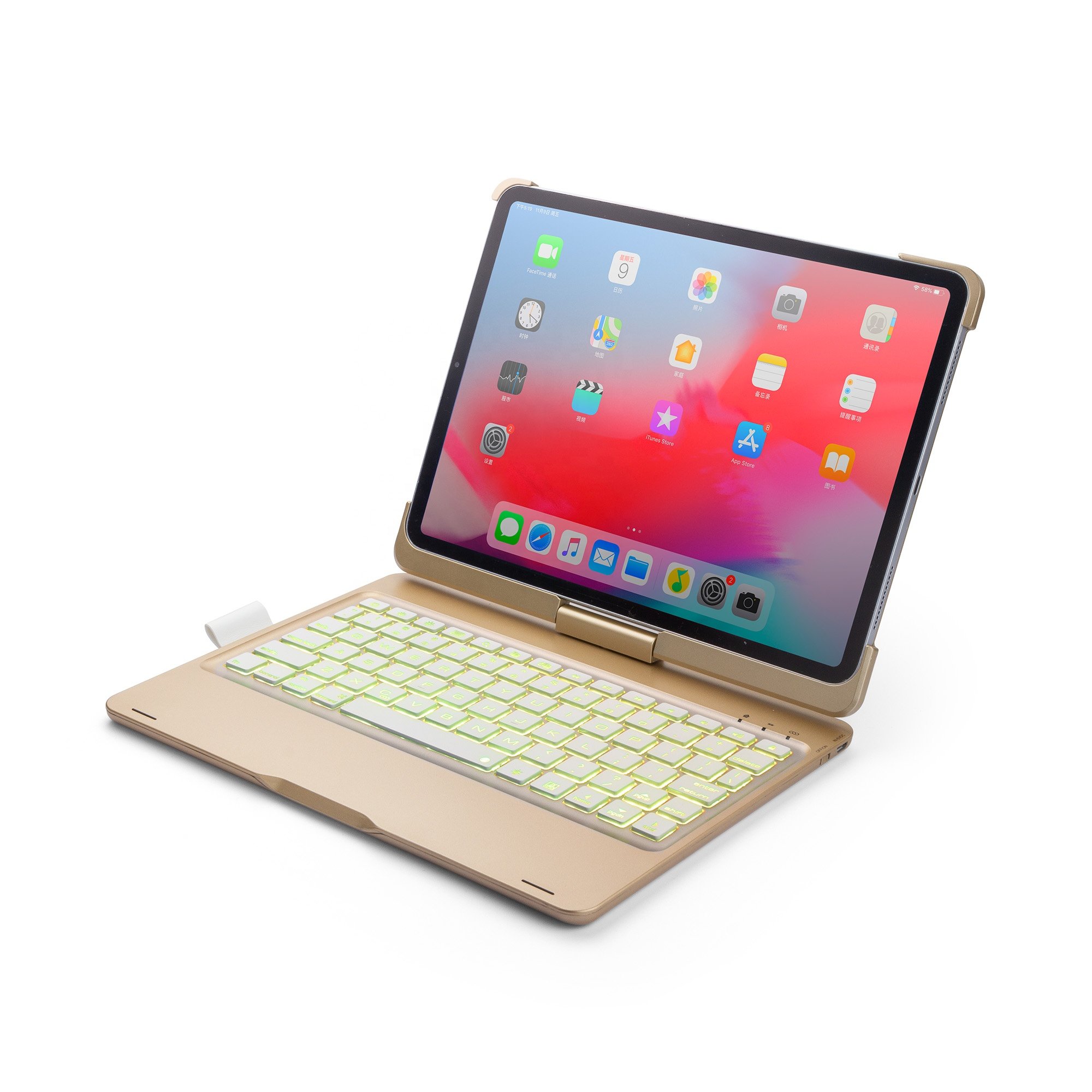 Business style bluetooth slim keyboard cover for tablet ipad 11 inch