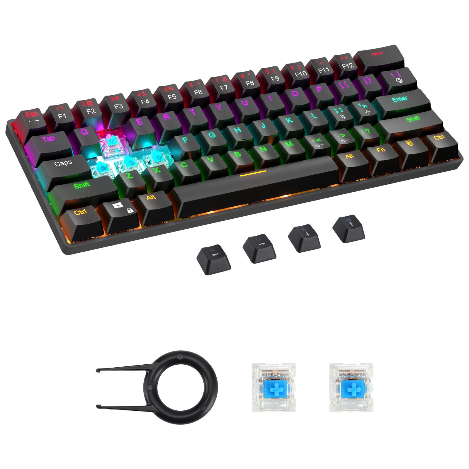 Custom TKL Gaming Keyboard Mechanical Operation with USB Interface Small Programmable PC Gaming Keyboard