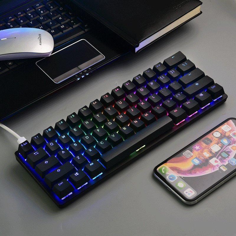 Custom TKL Gaming Keyboard Mechanical Operation with USB Interface Small Programmable PC Gaming Keyboard