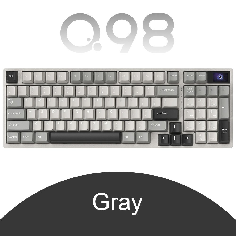 SAMA 90% Mechanical Keyboard BT5.0 2.4G USB-C Hot-Swap Socket 4000mAh Battery RGB PC Wireless Gaming Keyboard with Mini Display
