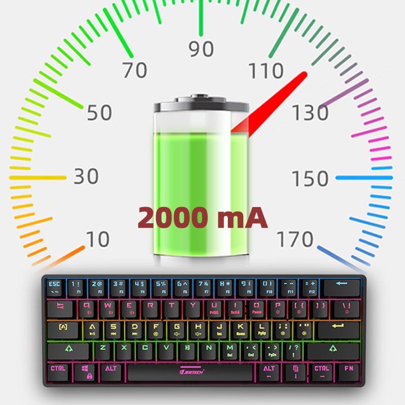 China Wholesale JERTECH JK530 ABS Gaming Type C Keyboard Mini Wireless White Mechanical Keyboard