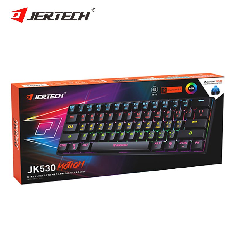 China Wholesale JERTECH JK530 ABS Gaming Type C Keyboard Mini Wireless White Mechanical Keyboard