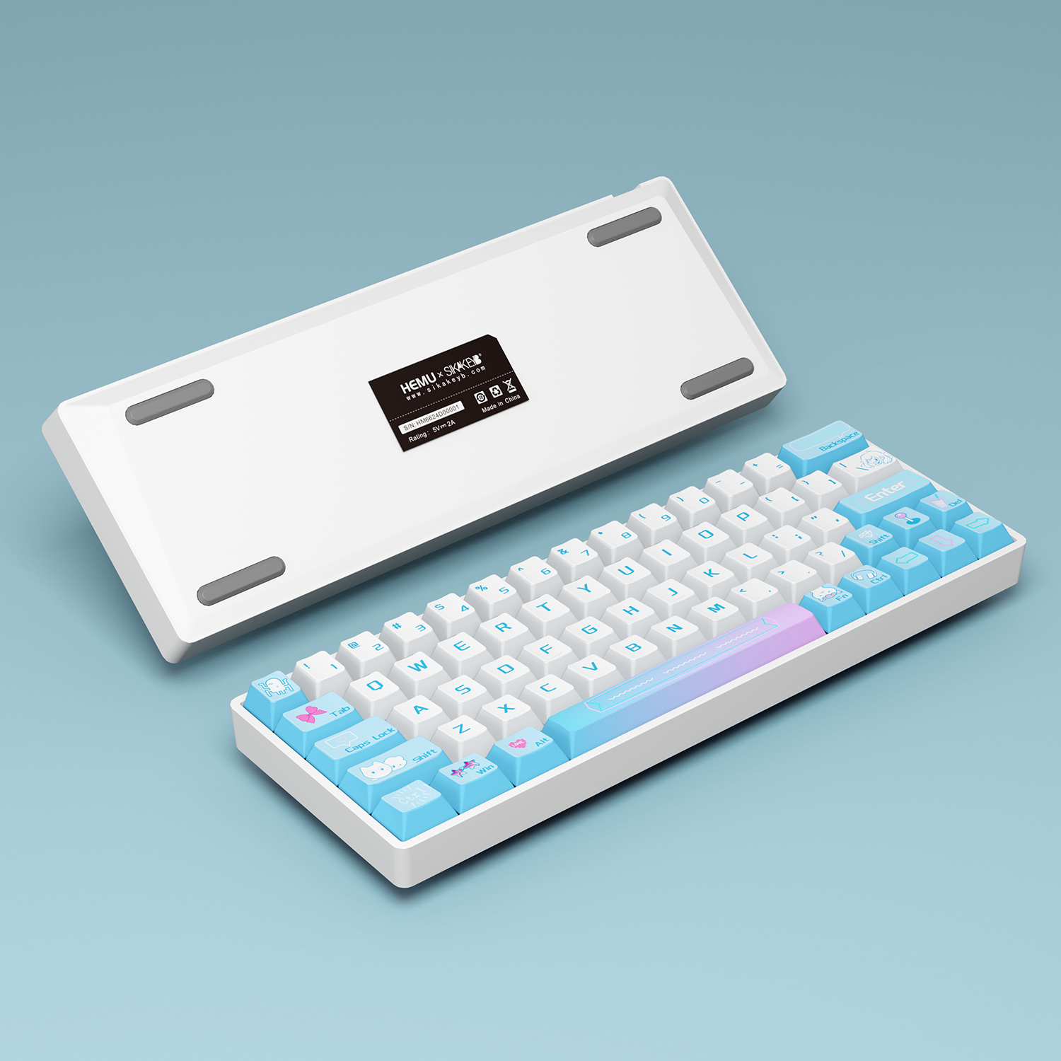Sikakeyb Castle HM66 Rgb Hot Swappable Magnetic Keyboard 60% 66 keys compatible GH60 GATERON Switch Magnetic Gaming Keyboard