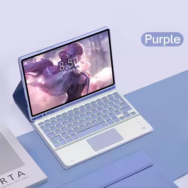 For Samsung Tab Case Keyboard S6 Lite A7 10.4" A8 10.5" S7 S8 11" S7 FE S8 Plus 12.4" S8 Ultra 14.6'' Tablet Cover With Pen Slot