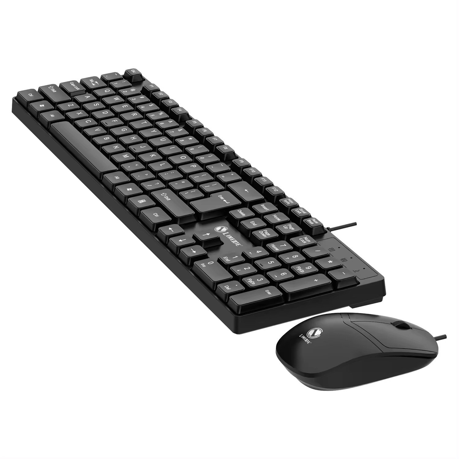 Ergonomic Silent 104 Keys Keyboard Portable Wired Keyboard And Mouse Combo For Laptop Tablet