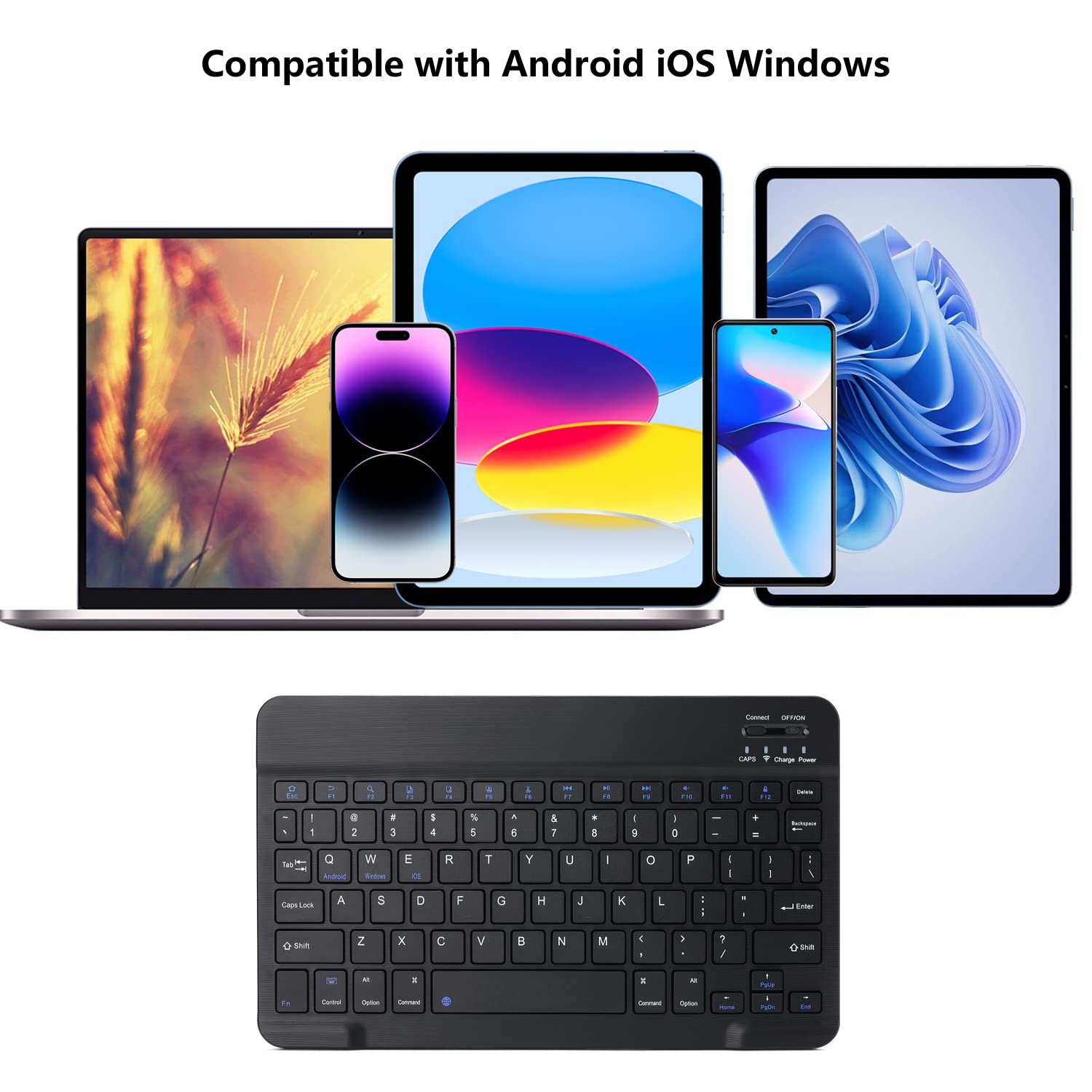 rechargeable office low profile wireless keyboard BT 78 keys mini wireless keyboard for tablets/mac mac/windows/ios