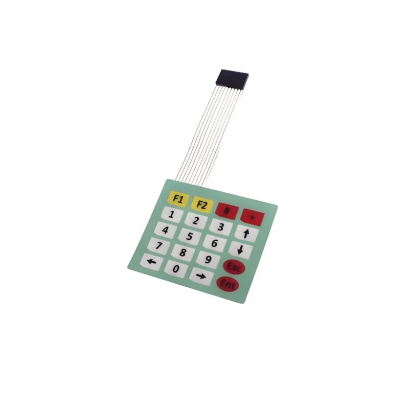 Custom Membrane Switches Inverter Film Switch Control Panels Embossed Button Keyboard Keypad Silicone Metal Material Flexible