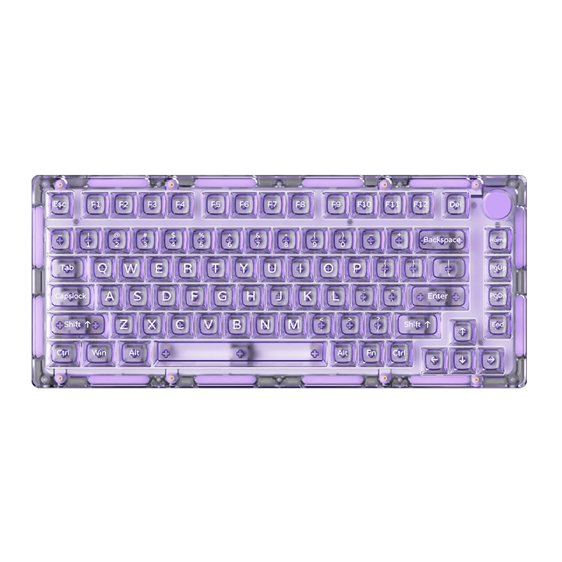 AKKO Monsgeek ICE75 Clear Blue Transparent PC Keycaps Professional Hotswap DIY Switches Gaming Keyboards