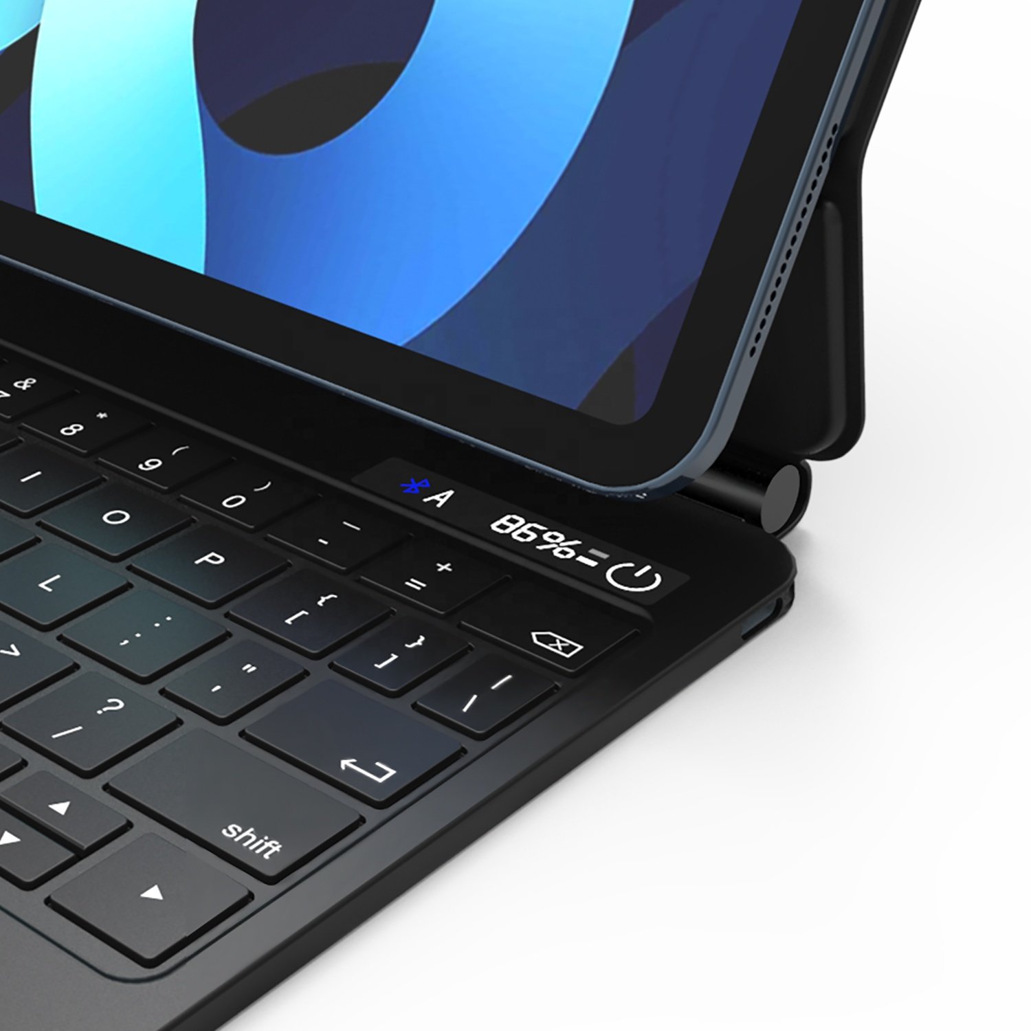 Wholesale Ultra Thin magic keyboard for ipad with soft touch PU leather cover protect black for ipad 12.9inch