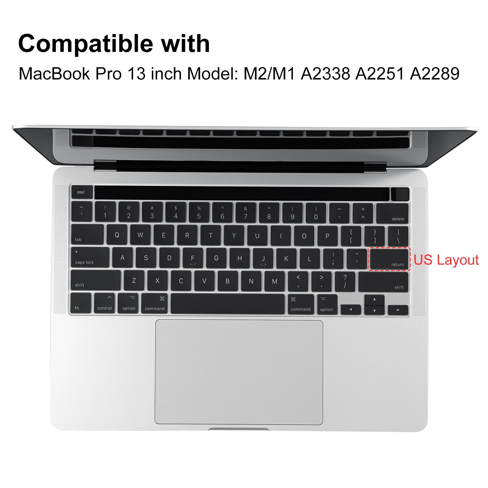 Factory Price Tpu Keyboard Protector Cover For M2 Apple Macbook Pro 13 Inch A2289 A2338 A2251 Keyboard Cover US Layout