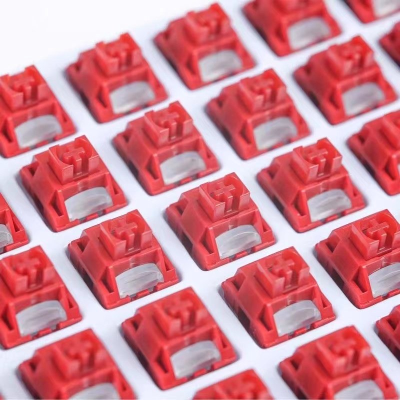 TTC Flame Red Switch Mechanical Keyboard Linear 3 Pins 45g Gold Contact with Collect Backlight Mirror 24.5mm Spring Game Switch