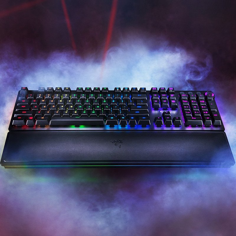 Razer Huntsman Elite Gaming Keyboard Fast Keyboard Switches Linear Optical Switches Chroma RGB Lighting Wrist Rest