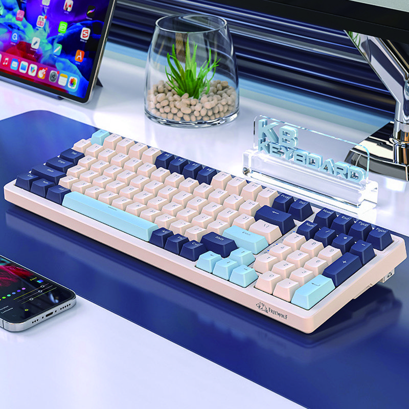 Computer Wired Keyboard 100keys ABS Material Mechanical Gaming Keyboard for PC Desktop
