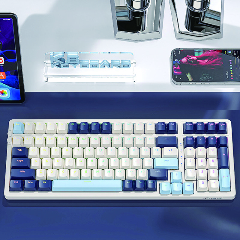 Computer Wired Keyboard 100keys ABS Material Mechanical Gaming Keyboard for PC Desktop