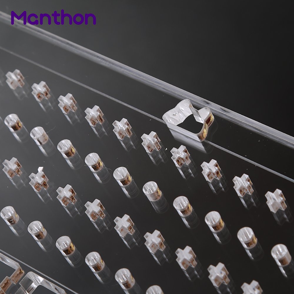 Kelowna Monstergear Blush Acrylic Plate MX Outemu Box White Transparent Magnetic Magnet Mechanical Keyboard Switch Lube Station