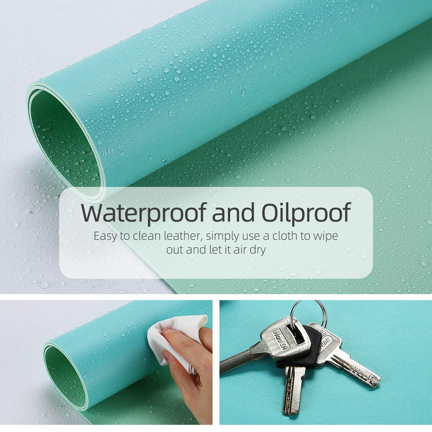 Durable Custom Design Leather Keyboard Mouse Pad Desk Mat Wholesale Waterproof Office Large Computer PU Leather Desk Mat