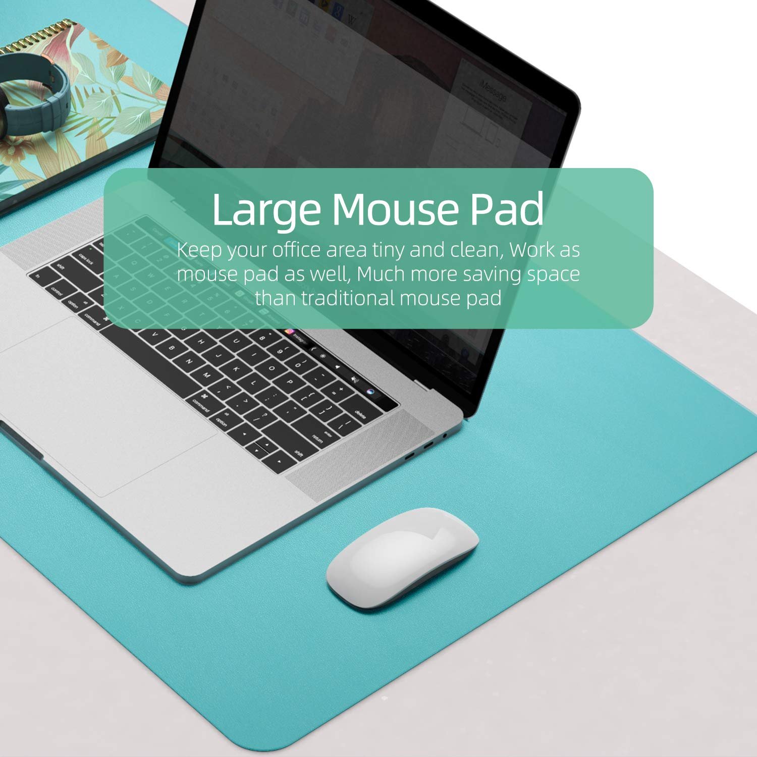 Durable Custom Design Leather Keyboard Mouse Pad Desk Mat Wholesale Waterproof Office Large Computer PU Leather Desk Mat