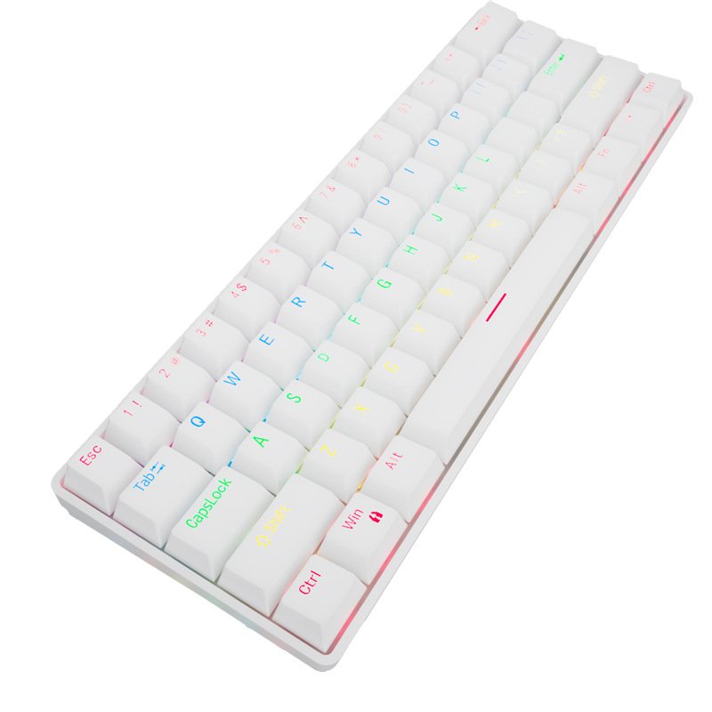 2024 Hot Selling 61-Keys RGB Backlit Wireless Gaming Mechanical Keyboard Compact Ergonomic Design Customizable Mini Style