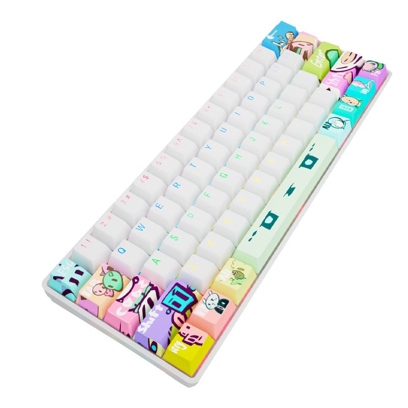 2024 Hot Selling 61-Keys RGB Backlit Wireless Gaming Mechanical Keyboard Compact Ergonomic Design Customizable Mini Style
