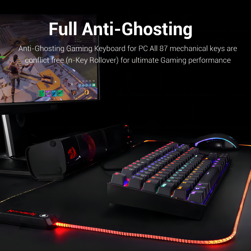 E-YOOSO Redragon HOT Selling Support OEM ODM K552 87 Keys Wired LED Backlight Mechanical Gaming Keyboard