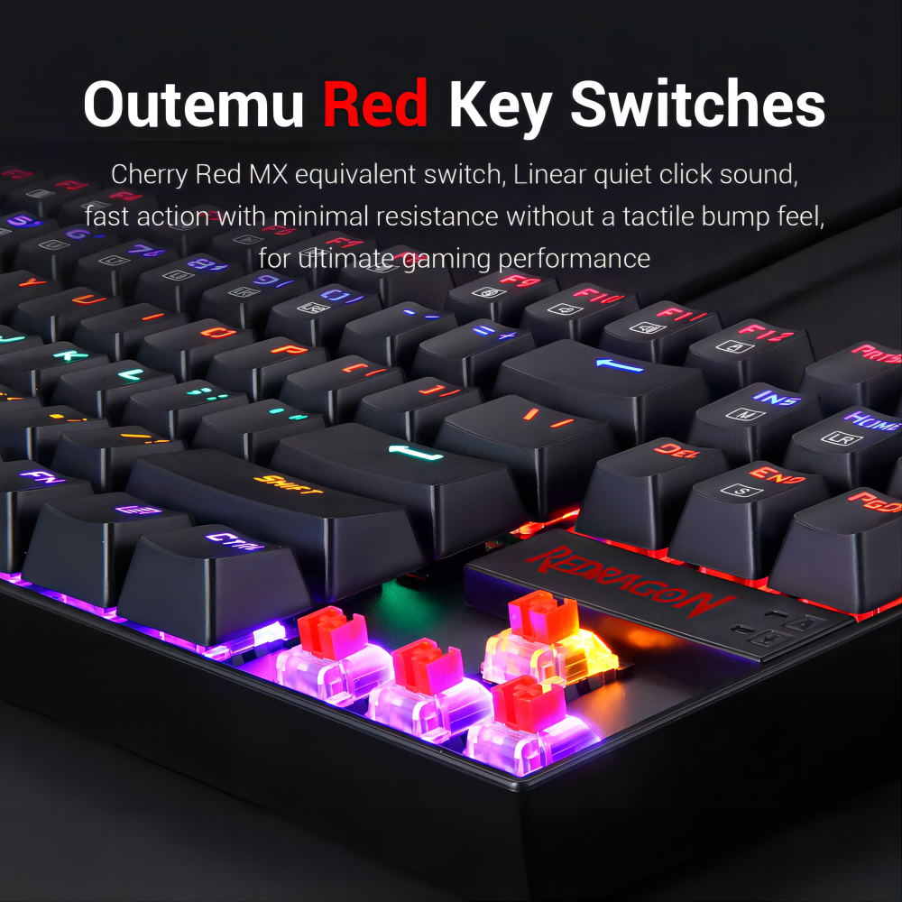 E-YOOSO Redragon HOT Selling Support OEM ODM K552 87 Keys Wired LED Backlight Mechanical Gaming Keyboard