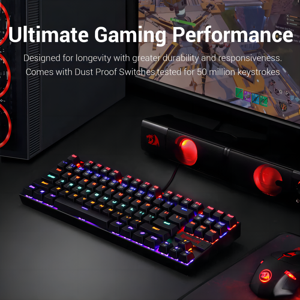 E-YOOSO Redragon HOT Selling Support OEM ODM K552 87 Keys Wired LED Backlight Mechanical Gaming Keyboard